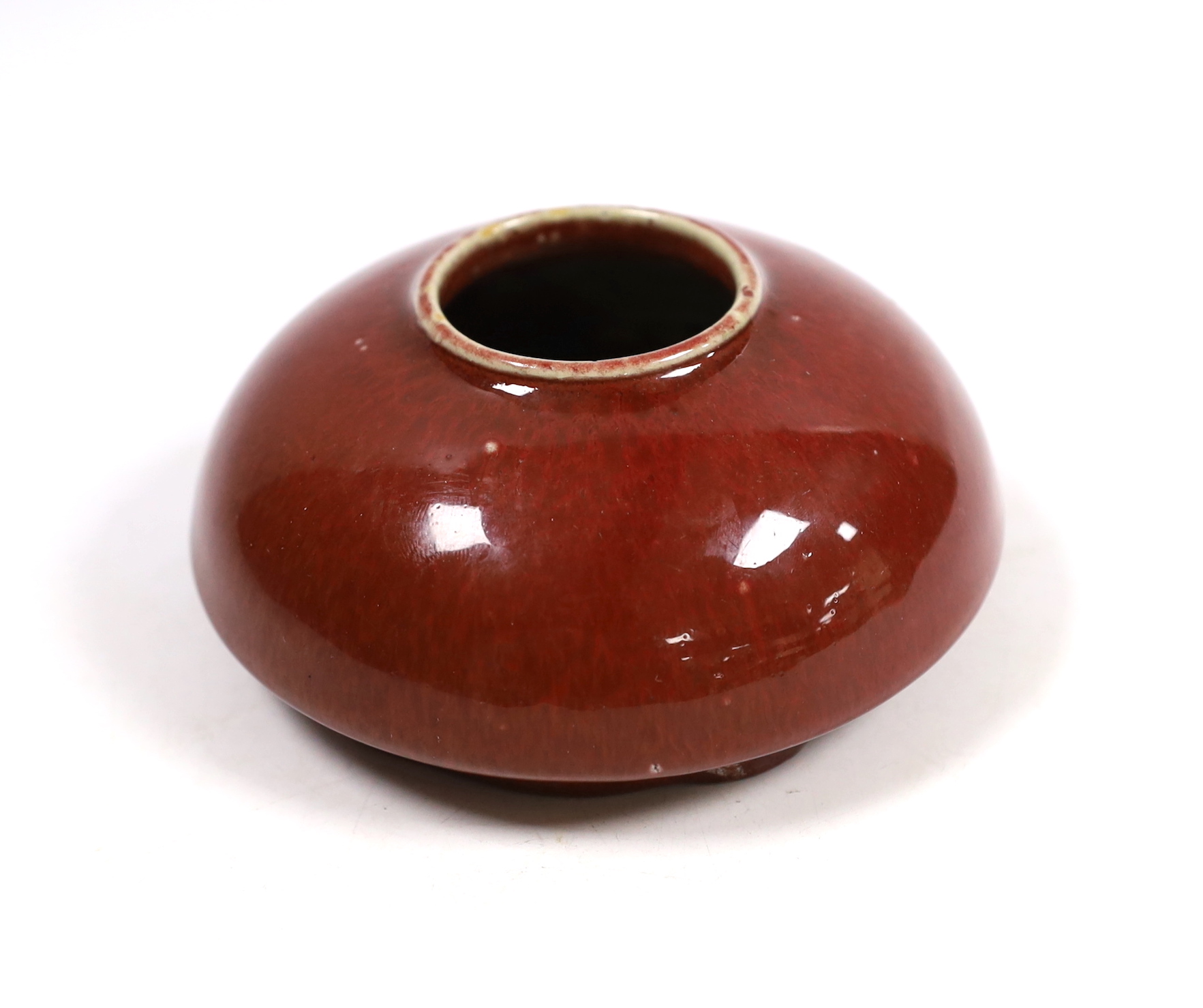 A Chinese sang de boeuf glazed water pot, 12cm diameter